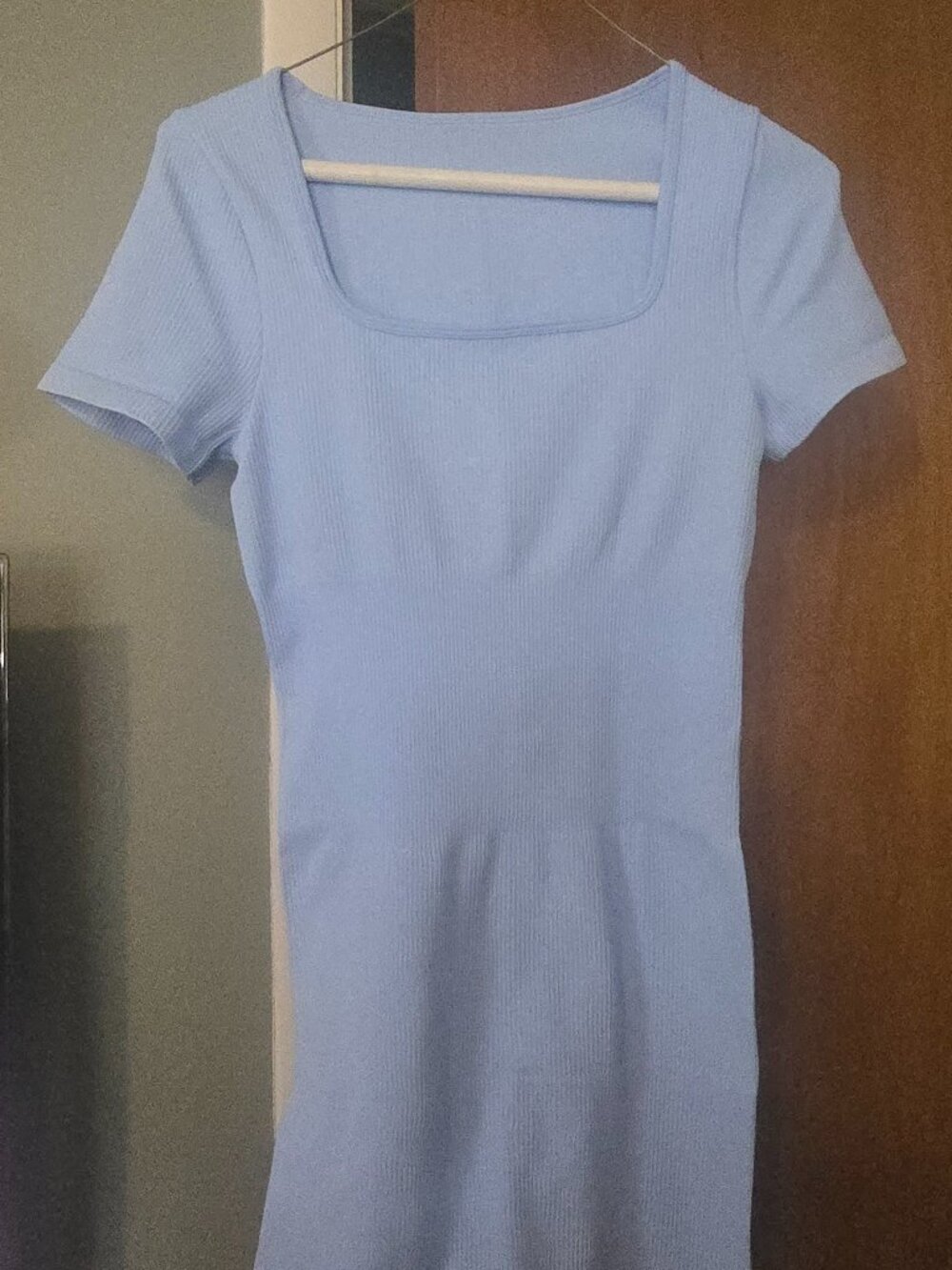 Light blue bodycon dress